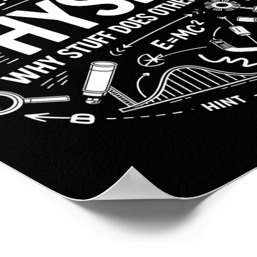 Funny Physics Nerd Science Humor Stem Quote  Poster (Hoek)