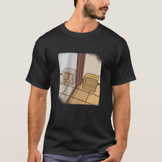 Funny Physics Schrodingers Cat Paradox Box Mirror T-shirt