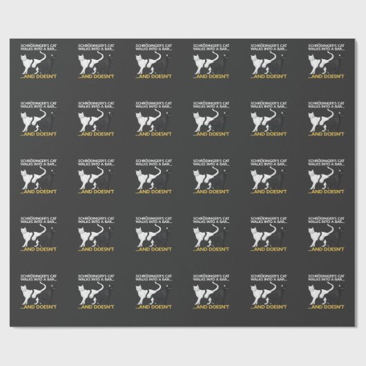 Funny Physics Science Schroedingers Cat Cadeaupapier (Vlak)