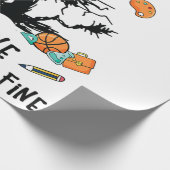 Funny Physics Velociraptor Distance Raptor over Ti Cadeaupapier (Hoek)