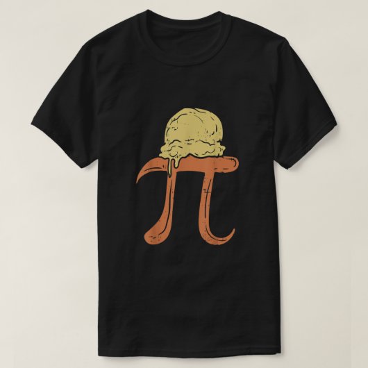 Funny Pi A La Mode Shirt Pie Ice Cream Wiskunde Da (Design voorkant)