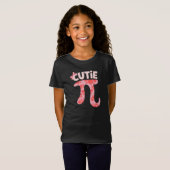 Funny Pi dag 14 maart leuke roze boog wiskunde woo T-shirt (Voorkant volledig)