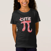 Funny Pi dag 14 maart leuke roze boog wiskunde woo T-shirt (Voorkant)