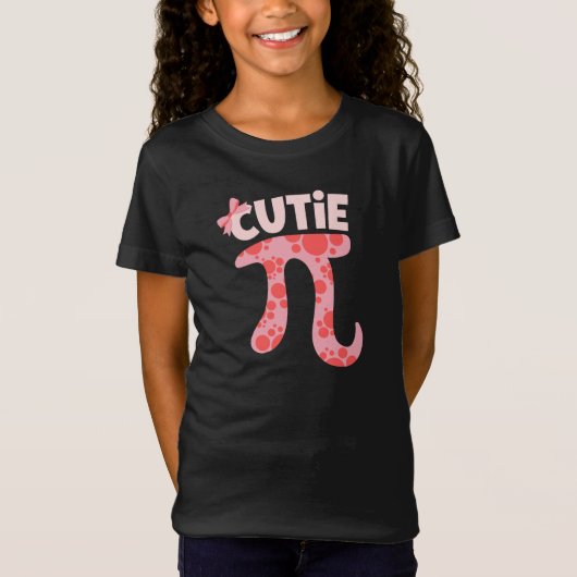 Funny Pi dag 14 maart leuke roze boog wiskunde woo T-shirt (Voorkant)