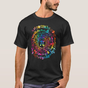 Funny Pi Day 314 Spiral Pi Wiskunde Colorful Numbe T-shirt