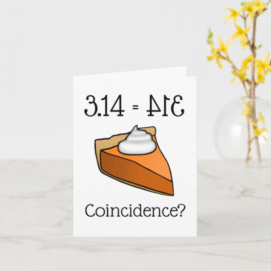 Funny Pi Day 3.14 is gelijk aan Pie Greeting Kaart (Gele Bloem)