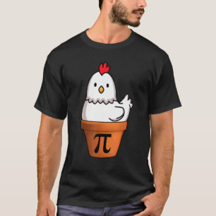 Funny Pi Day Chicken Pot Pi Wiskunde 3 14 T-shirt