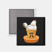 Funny Pi Day - Chicken Pot Pie - Wiskunde wiskunde Magneet (Voorkant / Achterkant)