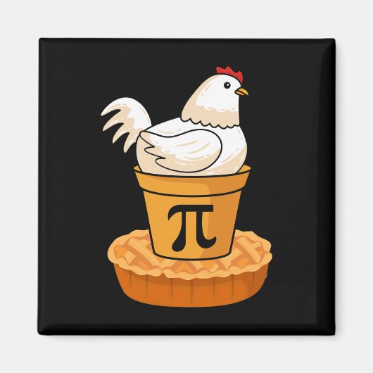 Funny Pi Day - Chicken Pot Pie - Wiskunde wiskunde Magneet (Voorkant)