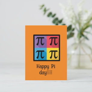 Funny Pi Day Nerd Geek Pie 3.14 schattig Briefkaart