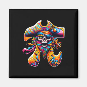 Funny Pi Day Pirate Pi Symbool Wiskunde Kleurrijke Magneet