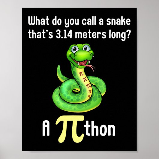 Funny Pi Day Puns Pithon Wiskunde Teacher Jokes Vr Poster (Voorkant)