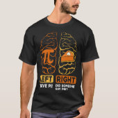 Funny Pi Day Shirt Left Vs Right Brain Pie cute Ma (Voorkant)