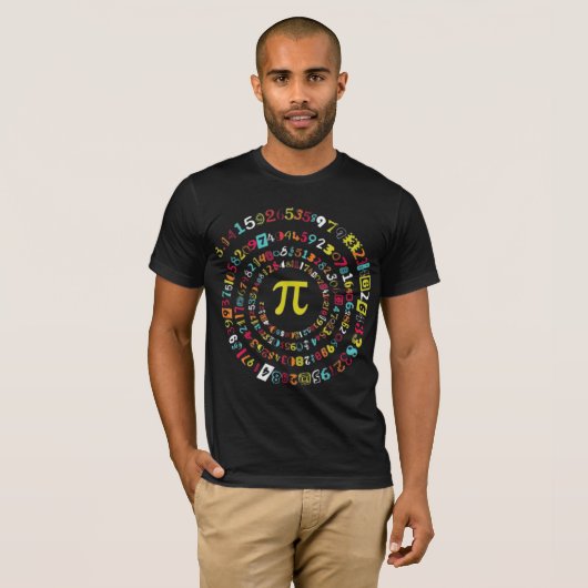 Funny Pi Day Shirt Spiral Pi Wiskunde T-shirt Pi D (Voorkant volledig)