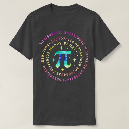 Funny Pi Day Spiral Pi Wiskunde Tie Dye Teacher Ma T-shirt (Design voorkant)