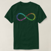 Funny Pi Day Wiskunde Digits of Pi Infinity Rainbo T-shirt (Design voorkant)