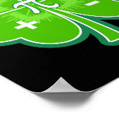 Funny Pi Day Wiskunde Patricks Day Luck Shamrock G Poster (Hoek)
