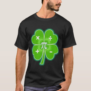 Funny Pi Day Wiskunde Patricks Day Luck Shamrock G T-shirt