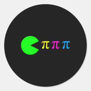 Funny Pi Day Wiskunde Science Ate Pi Symbool Color Ronde Sticker