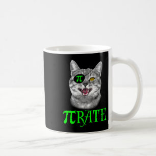 Funny Pi Day Wiskunde Science Cat Pirate Color Koffiemok