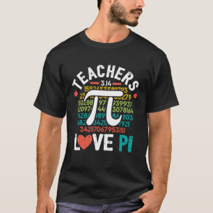 Funny Pi Day Wiskunde Teacher Shirt 3.14 Pi Symboo