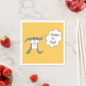 Funny Pi Guy - Happy Pi Day Paper Napkins Servetten (Insitu)