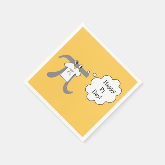Funny Pi Guy - Happy Pi Day Paper Napkins Servetten (Hoek)