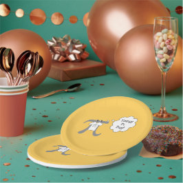 Funny Pi Guy - Happy Pi Day Papieren Bordje
