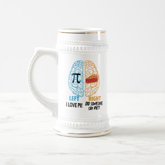 Funny Pi links hersenbreekt rechts Bierpul (Links)