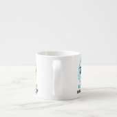 Funny Pi links hersenbreekt rechts Espresso Kop (Achterkant)