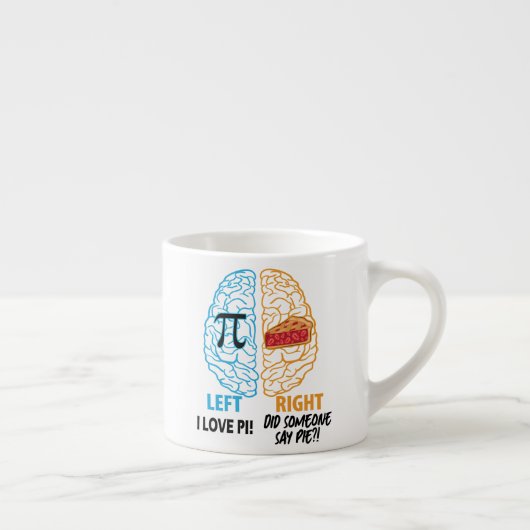 Funny Pi links hersenbreekt rechts Espresso Kop (Rechts)