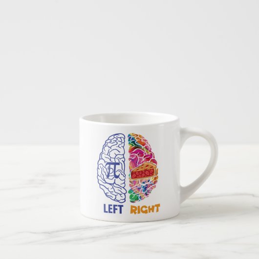 Funny Pi links hersenbreekt rechts Espresso Kop (Rechts)