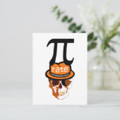 Funny pi pirate halloween briefkaart (Staand voorkant)