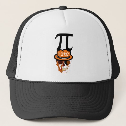 Funny pi pirate halloween trucker pet (Voorkant)