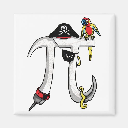 Funny Pi rate Pi Day Humor Magneet (Voorkant)