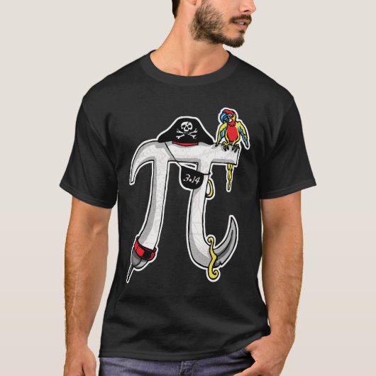 Funny Pi rate Pi Day Humor T-shirt (Voorkant)