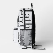 Funny Pi Wiskunde Nerd Science Teacher Zwart-wit Bedrukte Rugzak (Rechts)