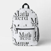 Funny Pi Wiskunde Nerd Science Teacher Zwart-wit Bedrukte Rugzak (Voorkant)