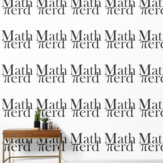 Funny Pi Wiskunde Nerd Science Teacher Zwart-wit Behang (Hal)