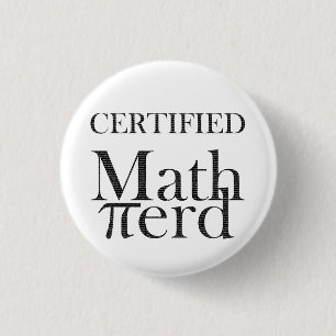 Funny Pi Wiskunde Nerd Science Teacher Zwart Wit Ronde Button 3,2 Cm