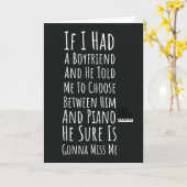 Funny Pianist Cards For Women Her Girls Humor Kaart (Gele Bloem)