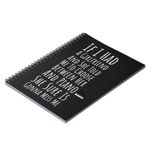 Funny Pianist Gifts For Men Piano Player Teen Boys Notitieboek (Linkerzijde)