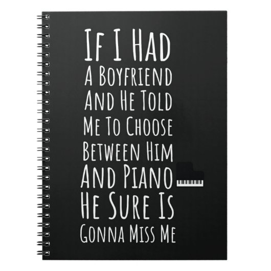 Funny Pianist Gifts For Women Piano Player Lover Notitieboek (Voorkant)