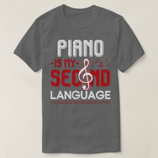 Funny Pianist Quote Piano T-shirt (Design voorkant)