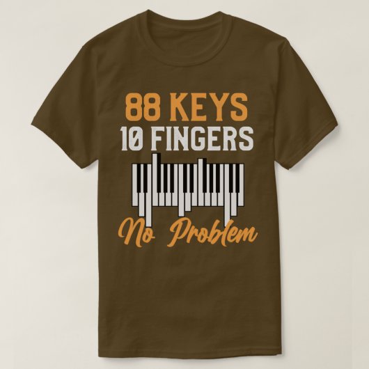 Funny Piano 88 Ivory Keys Player Pianist Musicien T-shirt (Design voorkant)