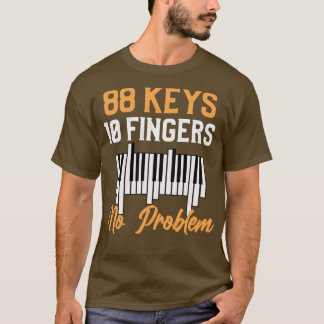 Funny Piano 88 Ivory Keys Player Pianist Musicien T-shirt