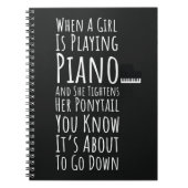 Funny Piano Gifts For Her Pianist Player Girls Notitieboek (Voorkant)