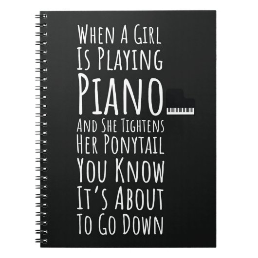 Funny Piano Gifts For Her Pianist Player Girls Notitieboek (Voorkant)