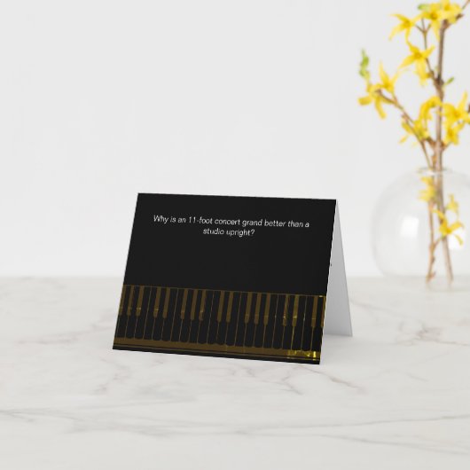Funny Piano Joke Birthday Kaart (Gele Bloem)