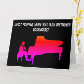 Funny Piano Joke Birthday Kaart (Gele Bloem)